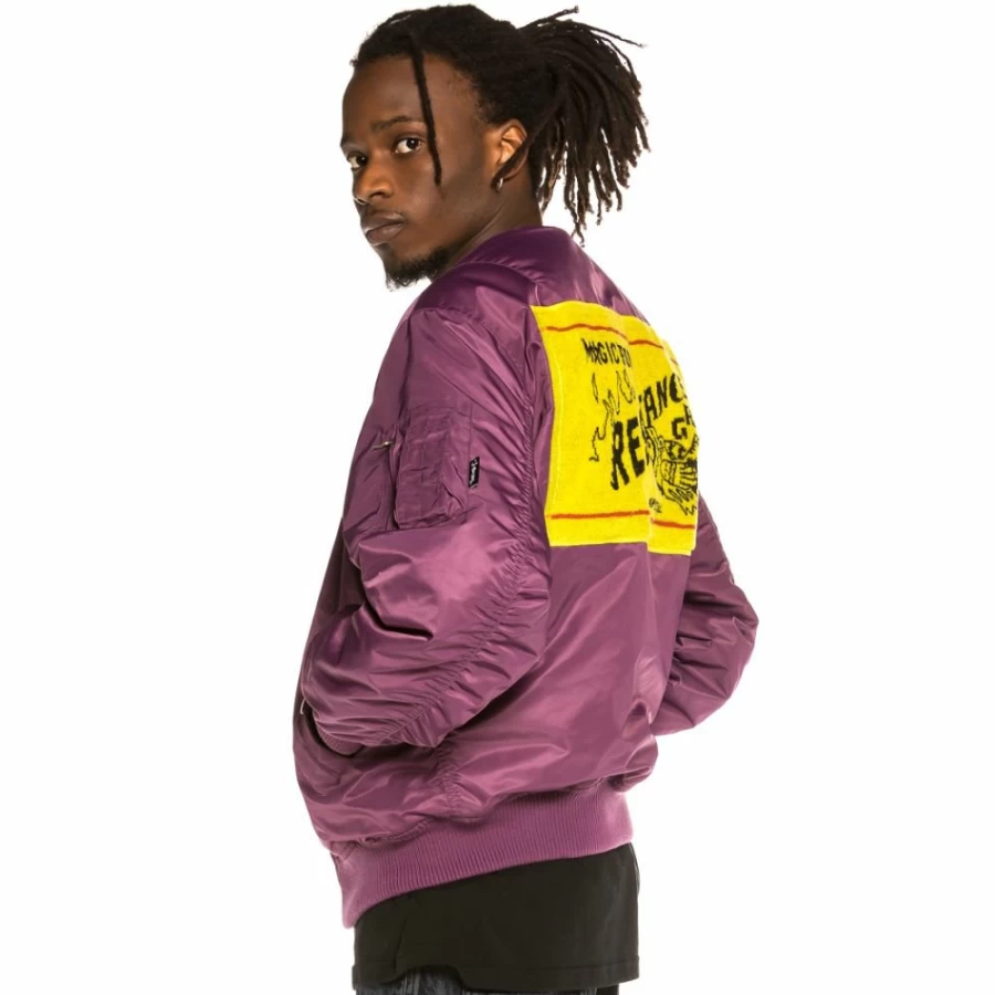 Grimey Reversible Bomber Jacket "Liveution" - Purple - Spring 2021 Collection