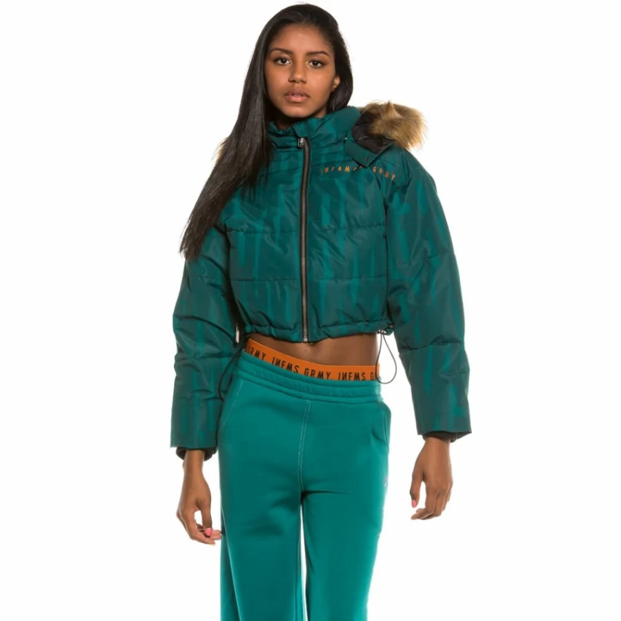 Grimey Marauder Girl Puffy Jacket Winter 2020 Blue Coats for Women