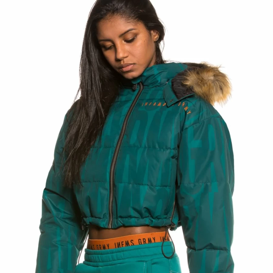 Grimey Marauder Girl Puffy Jacket Winter 2020 Blue Coats for Women