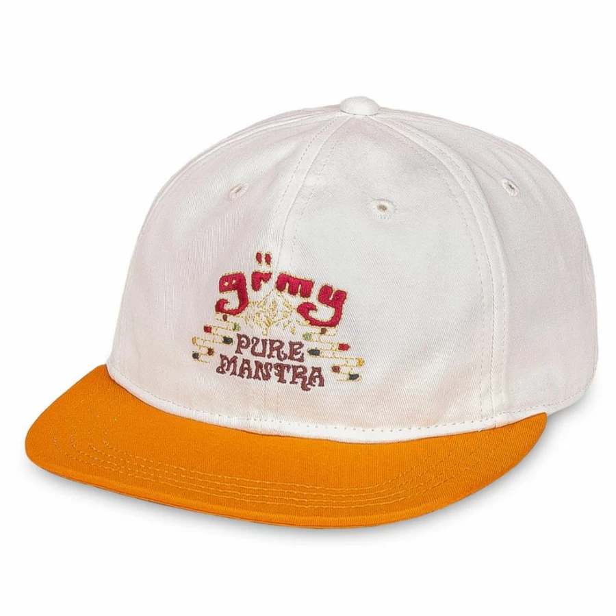 Grimey Lust Mantra White Curved Visor Cap - Trendy Streetwear Hat for Men & Women - Fall 2022 Collection
