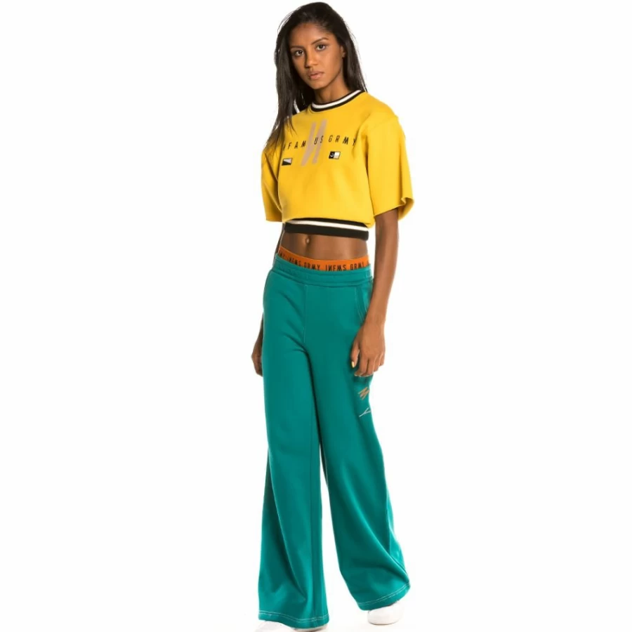 Grimey Marauder Fleece Crop Top for Girls | Mustard Color | FW20 Collection