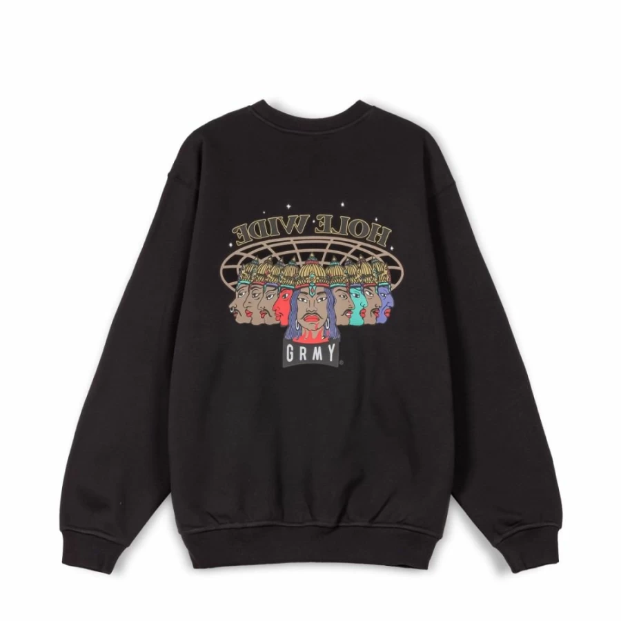 Grimey Vintage Crewneck Sweatshirt - Black Retro Style - FW23 Collection
