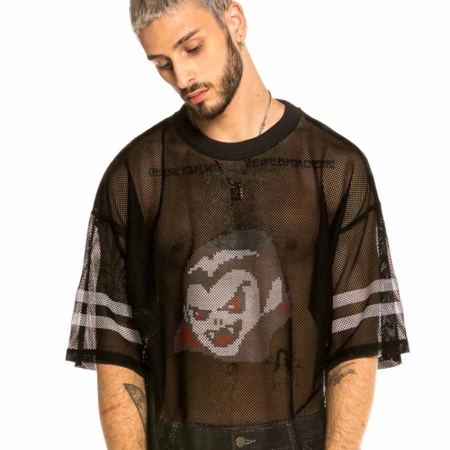 Grimey Arch Rival Polymesh T-Shirt FW20 - Black Streetwear Top