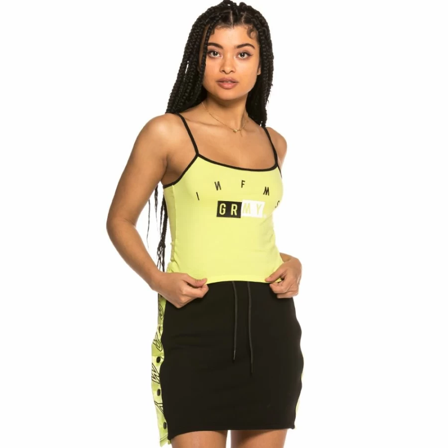 Grimey F.A.L.A. Girl Top SS19 Lime Green Streetwear Fashion T-Shirt