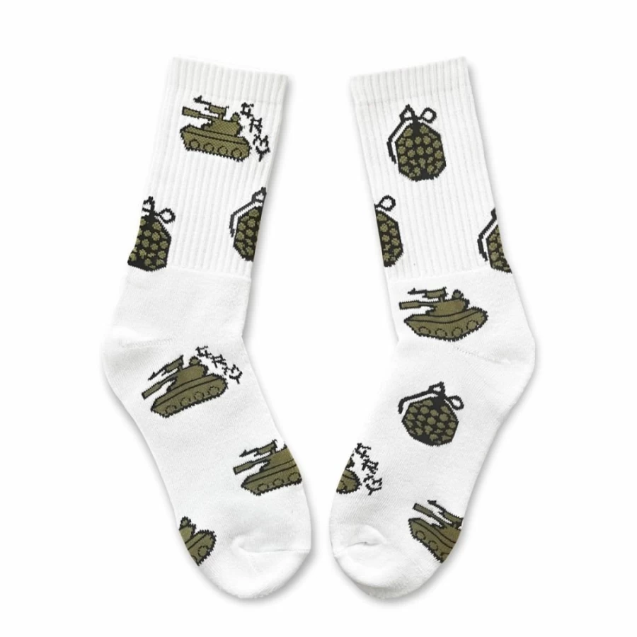 Grimey Lucky Dragon White Socks SS24 - Stylish Casual Wear