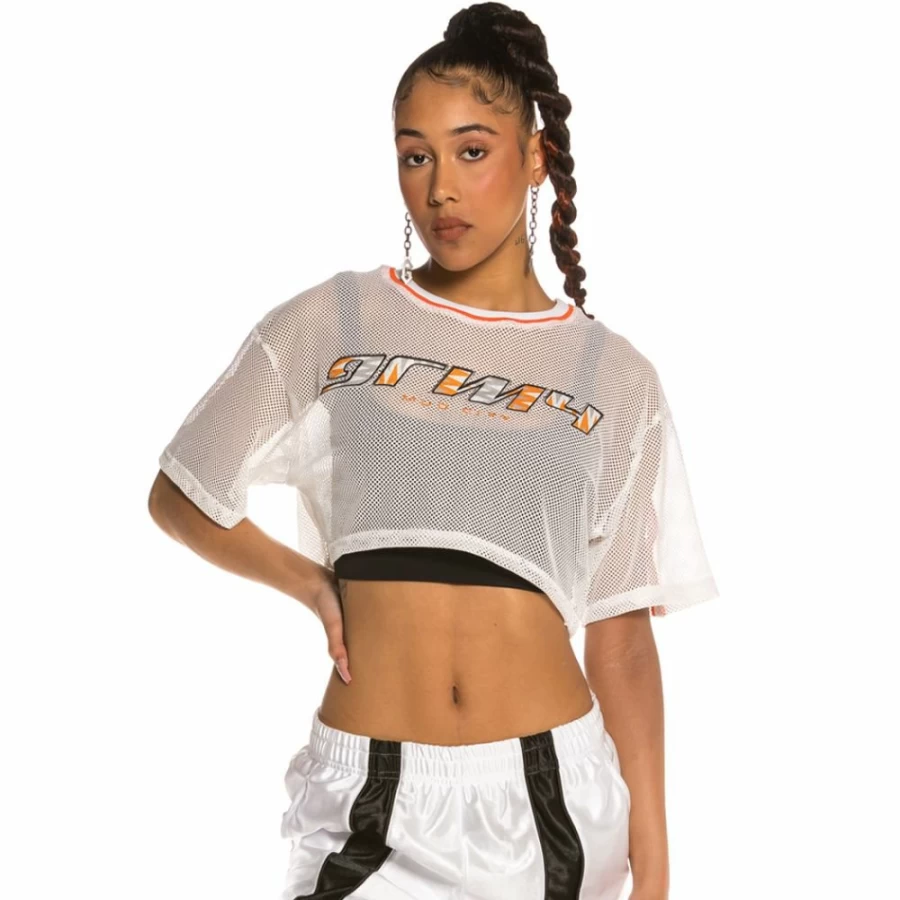 Grimey Chica White Crop Top with Piping Detail | SS20 Fashion Trendy Women's T-Shirt