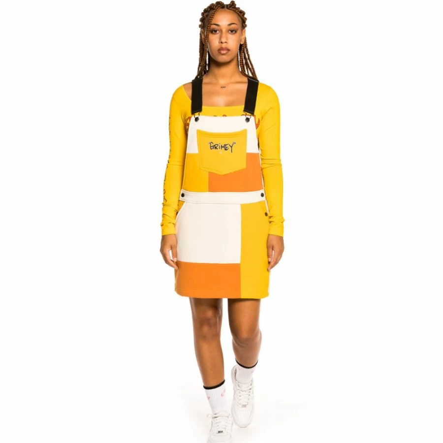 Grimey Gem Cutting Denim Overall - Multicolor Distressed Workwear - Fall 2021 Fashion