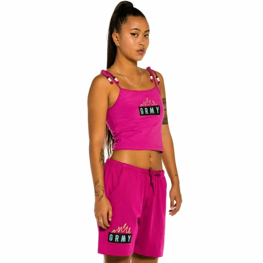 Grimey "Trespass" Fuchsia Pink Girl Top - Women's Summer T-Shirt 2022 Collection