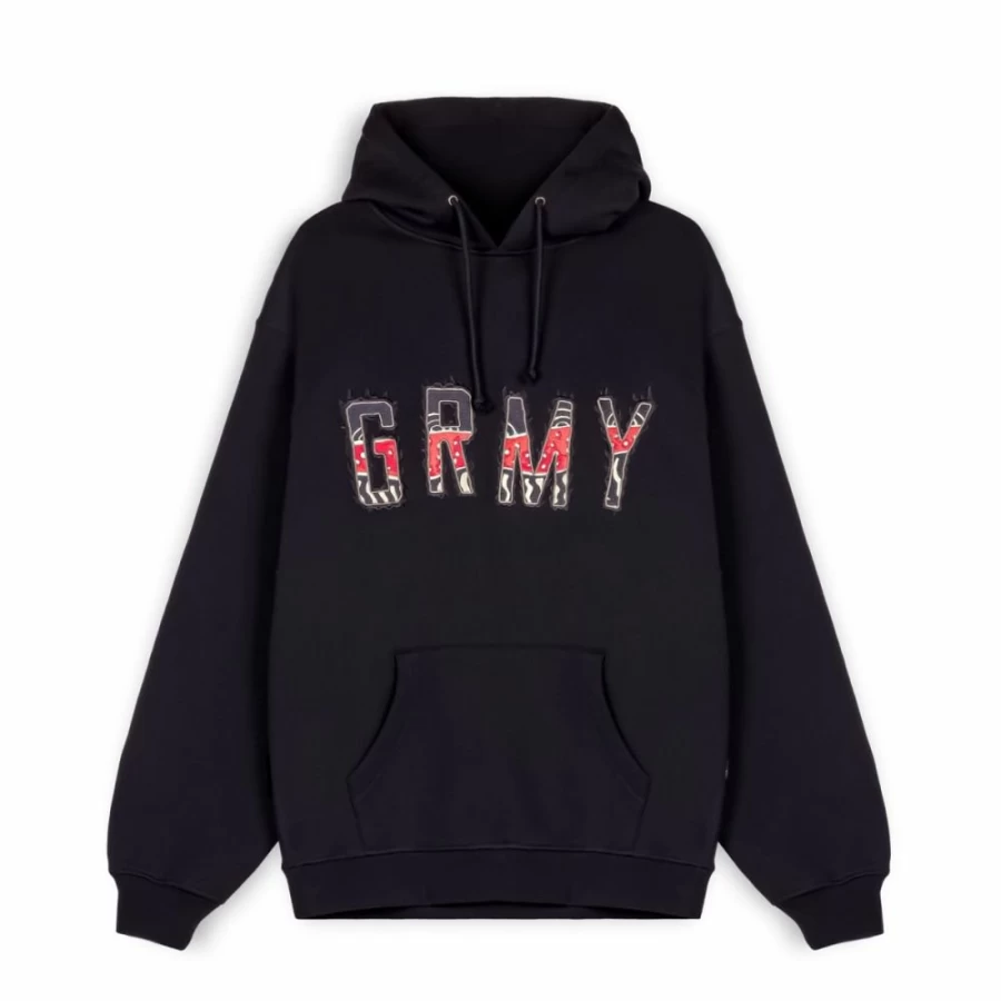 Grimey Black Hoodie - Tough & Stylish Men's Sweatshirt for Spring 2023