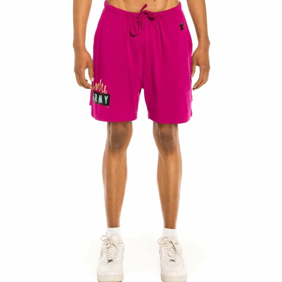 Grimey Trespass Fuchsia Sweatshorts - Summer 2022 Collection - Comfortable Casual Shorts for Men & Women