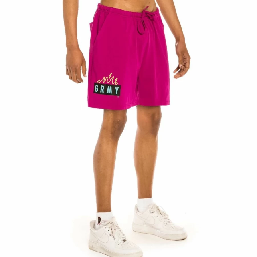 Grimey Trespass Fuchsia Sweatshorts - Summer 2022 Collection - Comfortable Casual Shorts for Men & Women
