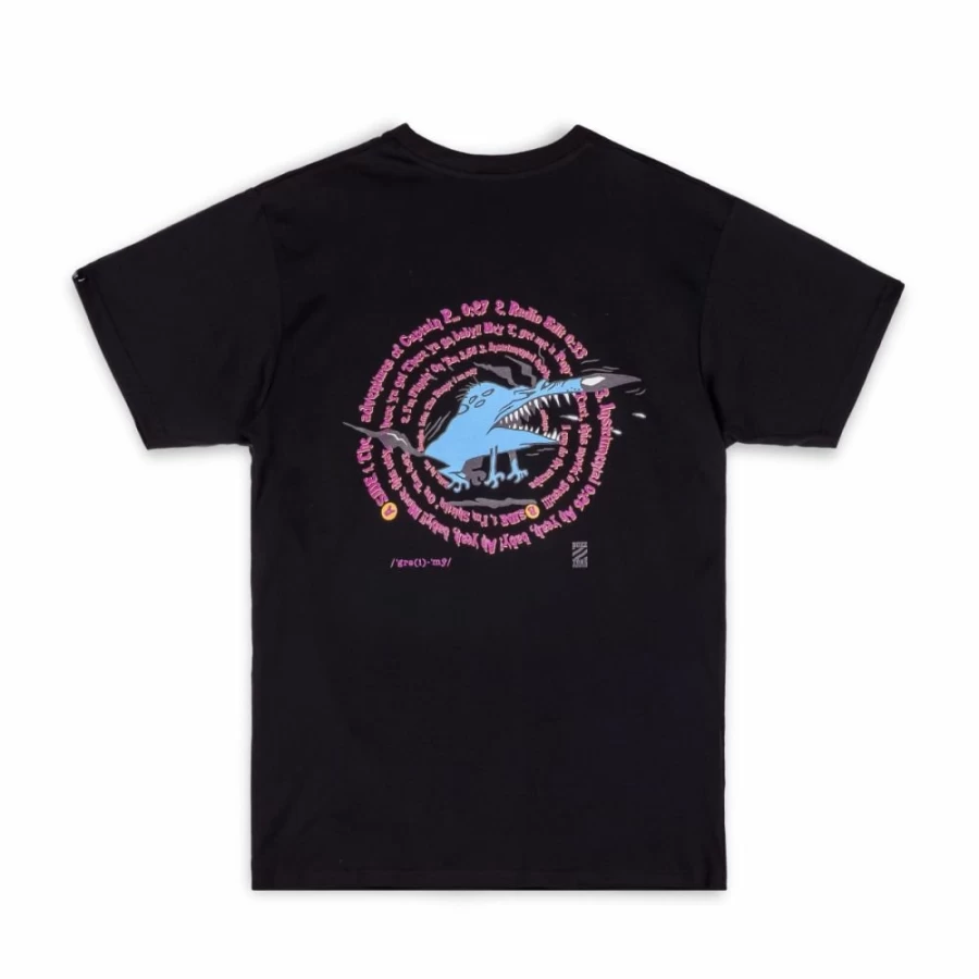 Grimey The Troubleshooter Black T-Shirt - Winter 2022 Collection - Men's Graphic Tee