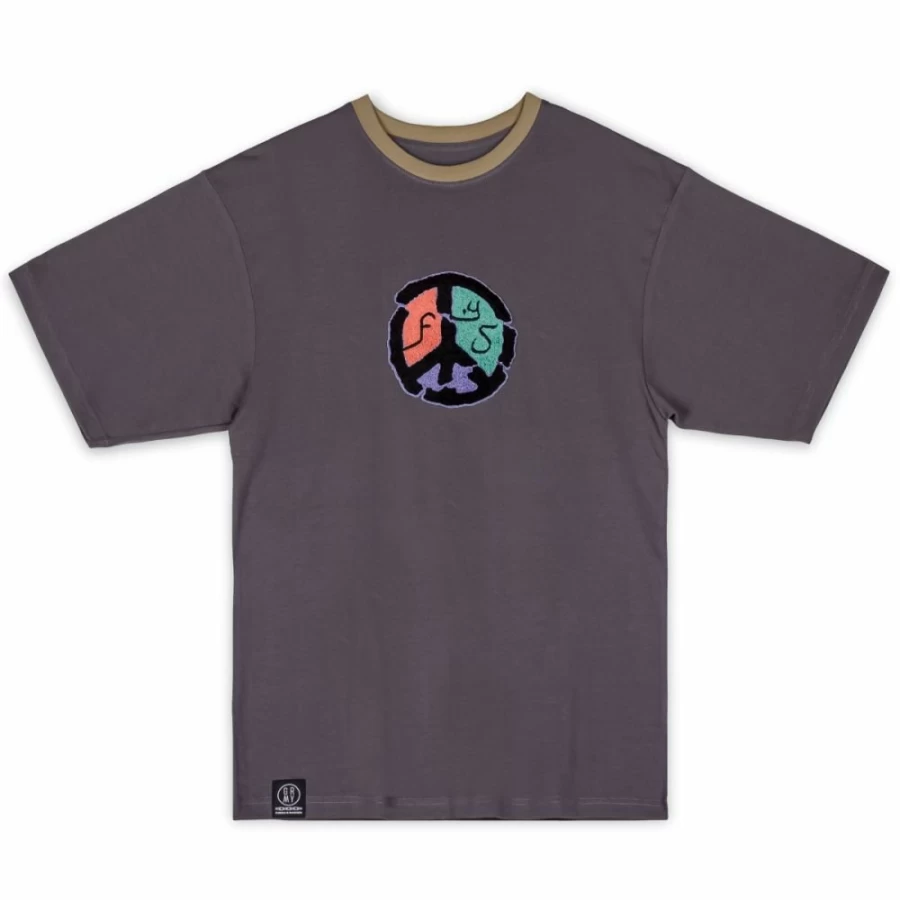 Grimey "Lost Boys" Tie-Dye Heavyweight T-Shirt - Anthracite Color - Winter 2022 Collection