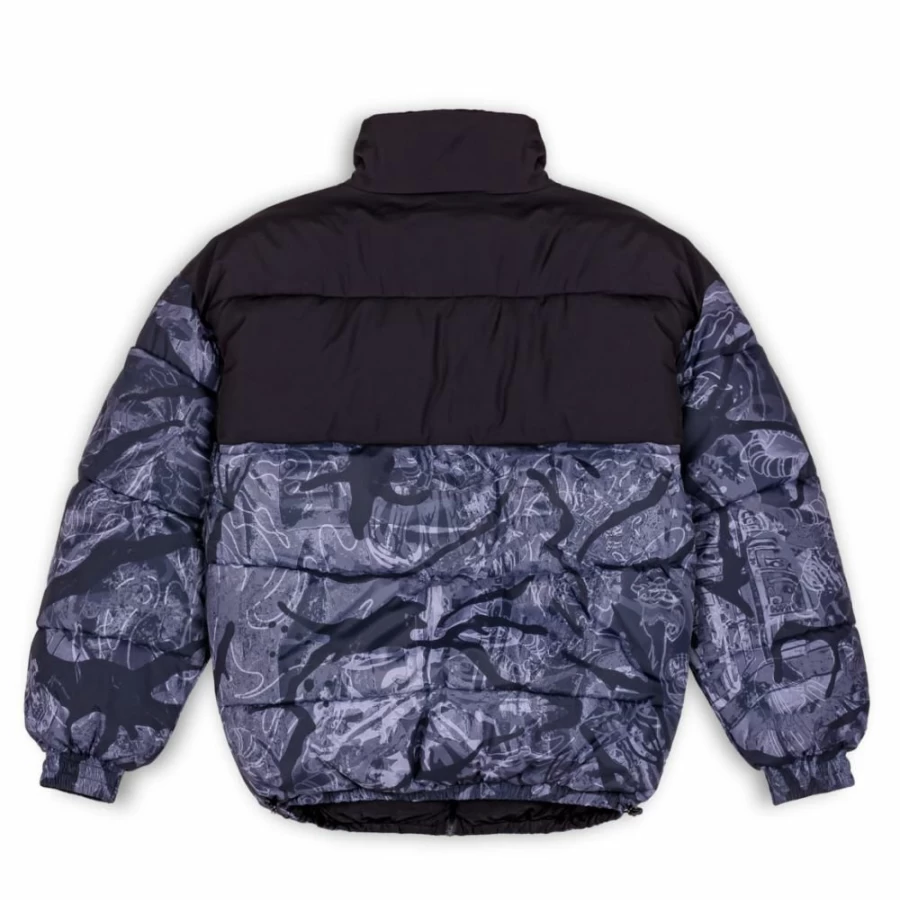 Grimey Snipes X True Roots Puffy Jacket - Black - Fall 2022 Coat