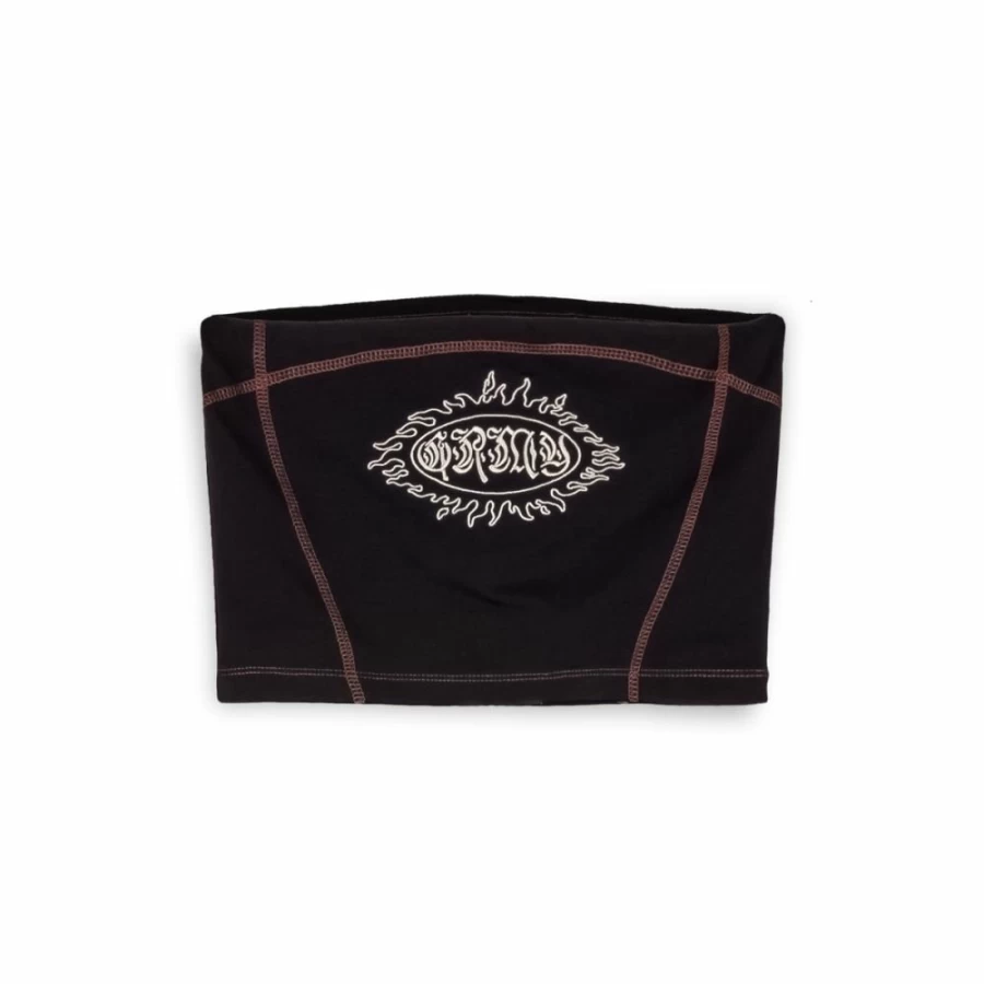 Grimey Black Fire Route Girl Tube Top - Women's Fashion Tops for Spring Summer 2023
