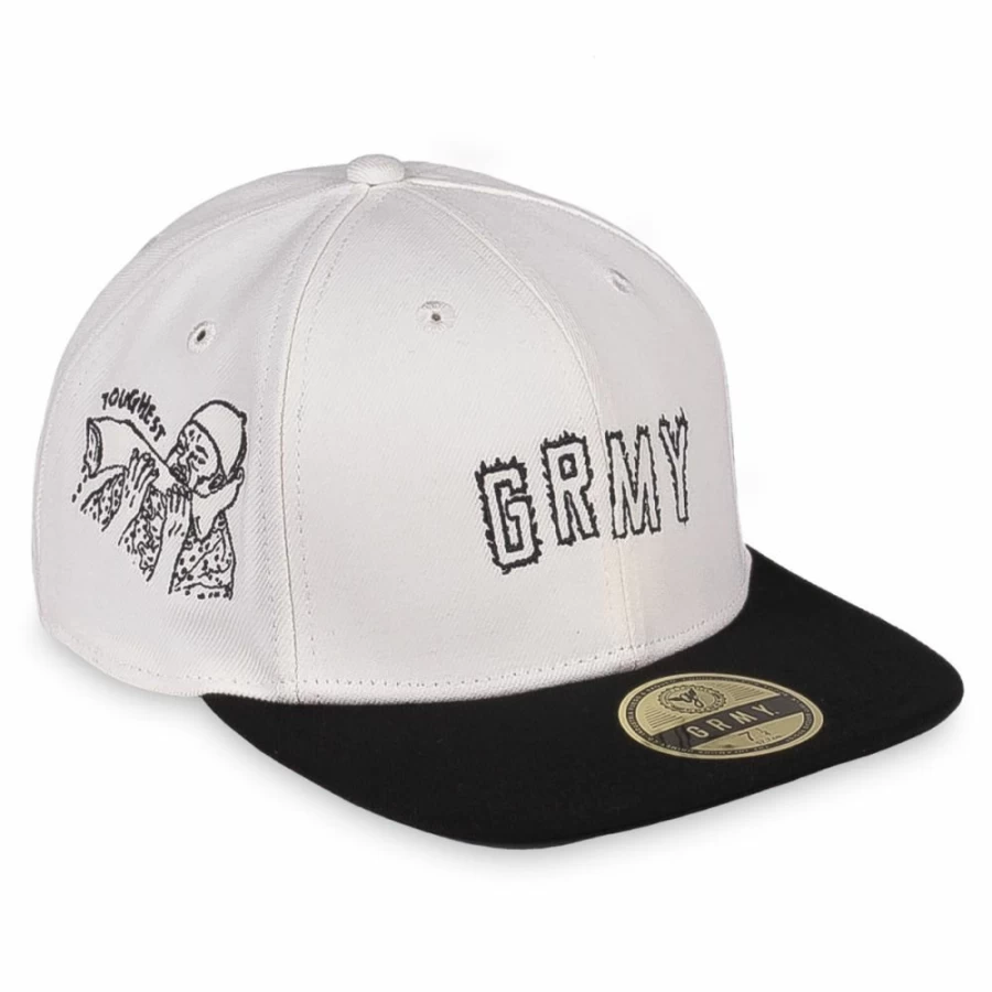 Grimey The Toughest Fitted Cap - Cream - Spring 2023 Collection - Adjustable Baseball Hat for Men