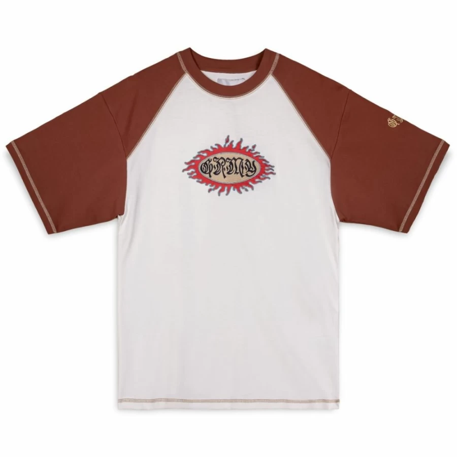 Grimey Fire Route Bicolor T-Shirt - White Cotton Tee for Men - Spring Summer 2023 Collection