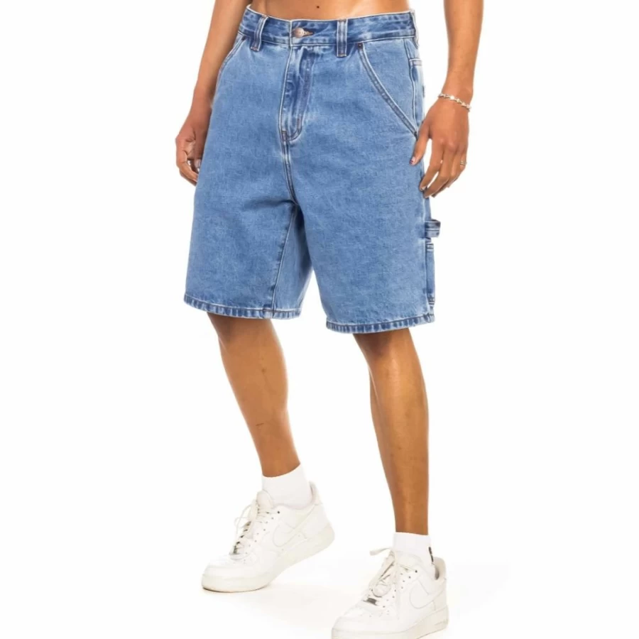 Grimey Washed Blue Denim Shorts - Day Dreamer High Waisted Shorts for Women - Spring 2022 Casual Wear