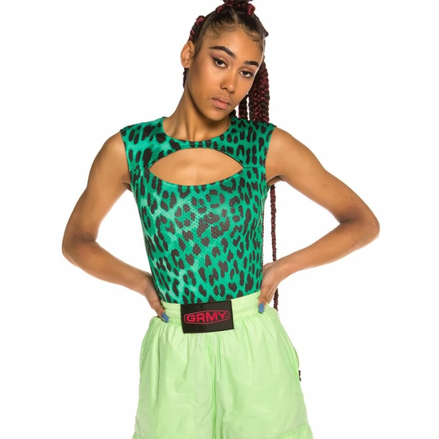 Grimey Green Mesh Body SS20 Dress - Yanga Girl Collection