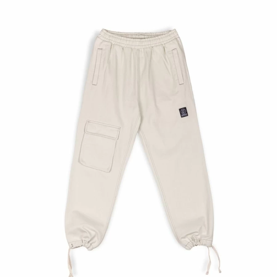 Grimey Snow Fox Canvas Pants for Winter - Cream Color - Size L 22 - Durable & Stylish