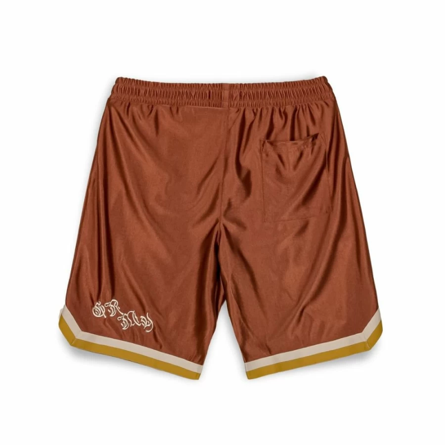 Grimey Fire Route Brown Short Pants for Men - Spring 2023 Casual Streetwear