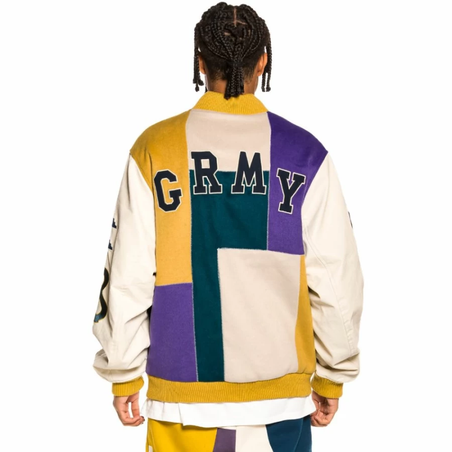 Grimey Baseball Jacket "Singgang Junction" Navy - Fall 2021 Collection