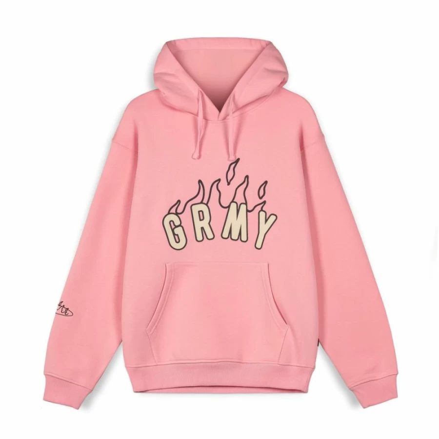 Grimey Vintage Melted Stone Hoodie Sweatshirt - Pink, FW23 Collection