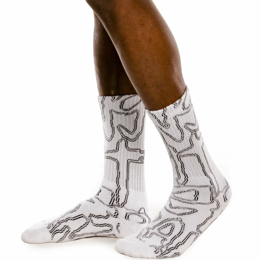 Grimey "Strange Fruit" White Socks - Spring 2021 Collection - Unisex Fashion Footwear