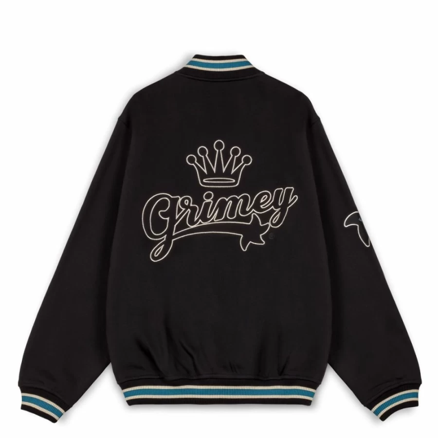 Grimey Madrid Heavyweight Fleece Button-Up Hoodie - Black - FW23 Collection