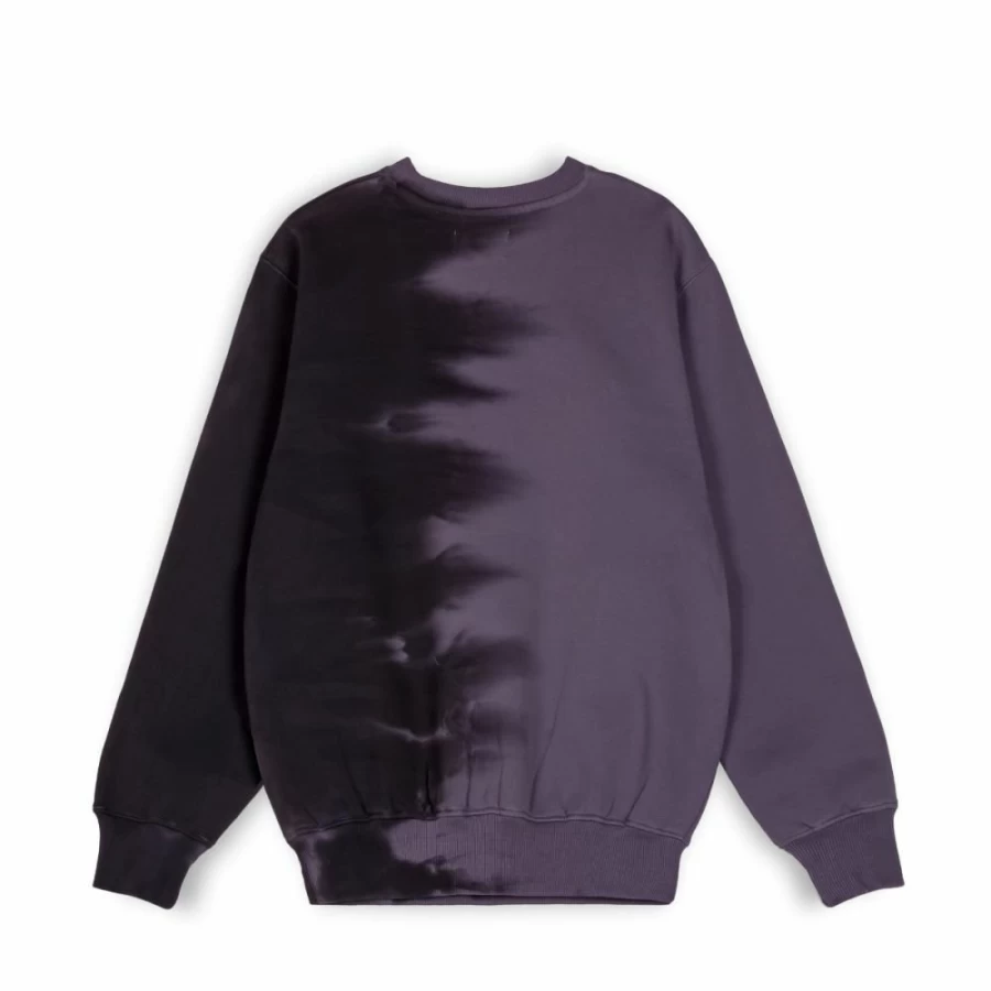 Grimey "Dust Storm" Tie-Dye Black Crewneck Sweatshirt - Fall 2022 Collection