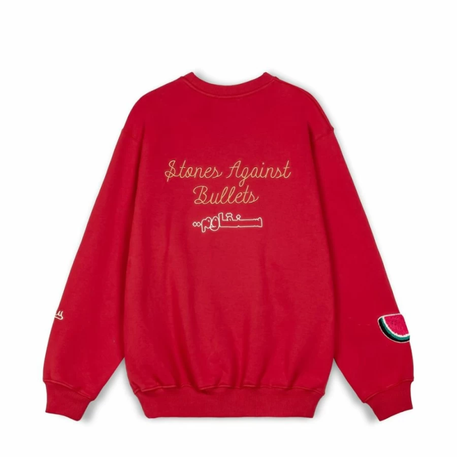 Grimey Vintage Nablus Crewneck Sweatshirt - Dark Red, Fall Winter 2023 Collection