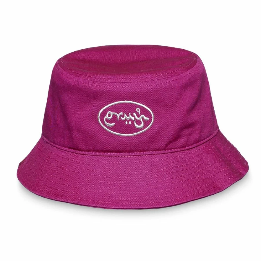 Grimey Hope Unseen Bucket Hat - Red Adjustable Cotton Summer Hat for Men & Women