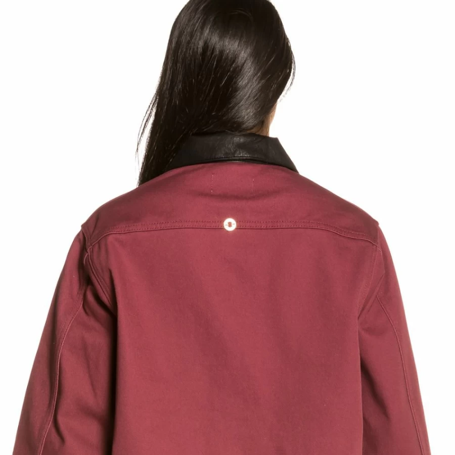 Grimey Call Of Yore Girl Coach Jacket Fall Winter 2020 Wine Color Vintage Style
