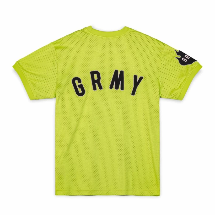 Grimey Cloven Tongues Mesh Camiseta in Fluor Lime - Summer 2023 Collection