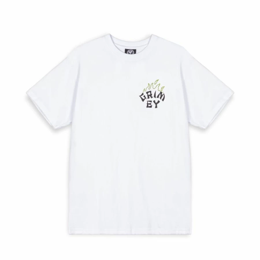 Grimey The Lucky Dragon White T-Shirt - Summer 2024 Collection - Casual Short Sleeve Tee
