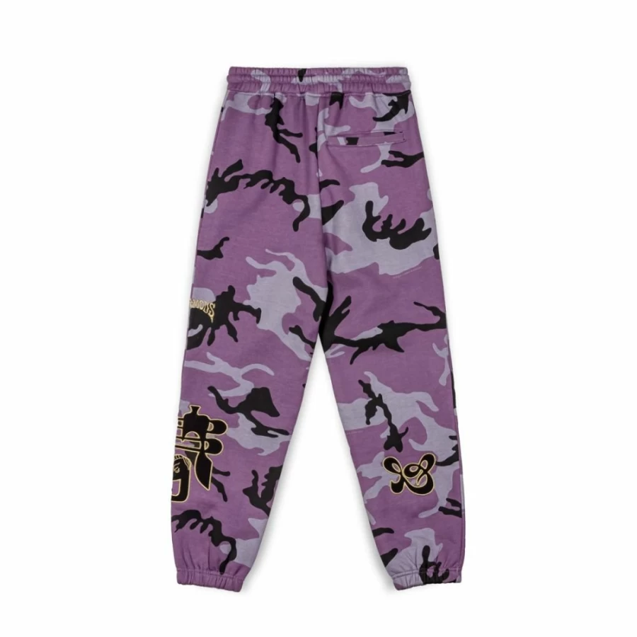 Grimey Tusker Temple All Over Print Purple Track Pants - FW23 Streetwear