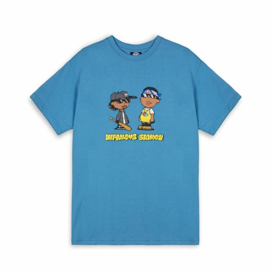 Grimey The Lords Regular T-Shirt - Blue Casual Tee for Men & Women | SS24 Collection