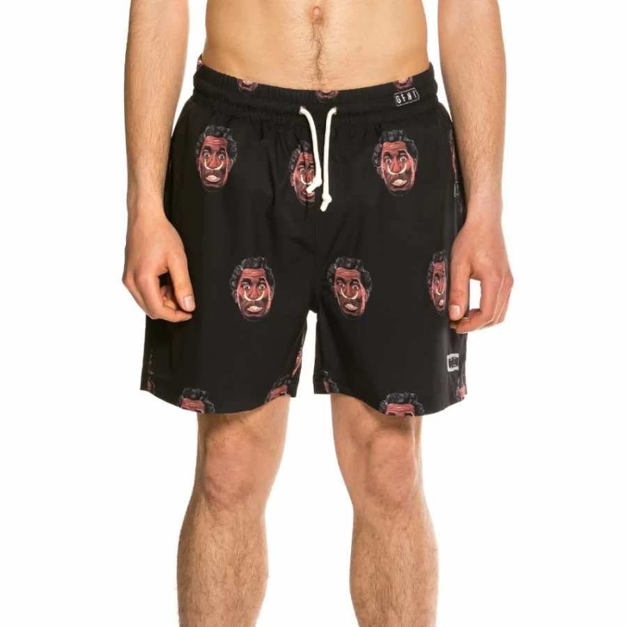 Grimey Frenzy Black All Over Print Swimming Shorts for Men - Summer 2021 Collection