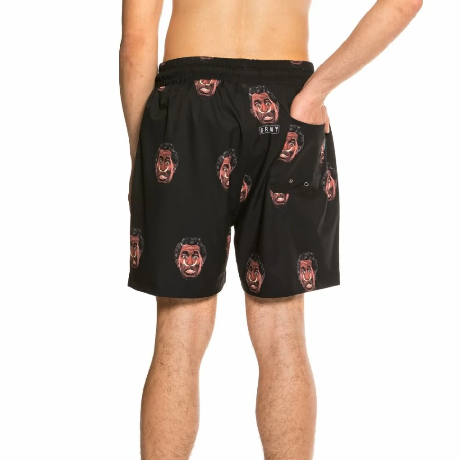 Grimey Frenzy Black All Over Print Swimming Shorts for Men - Summer 2021 Collection
