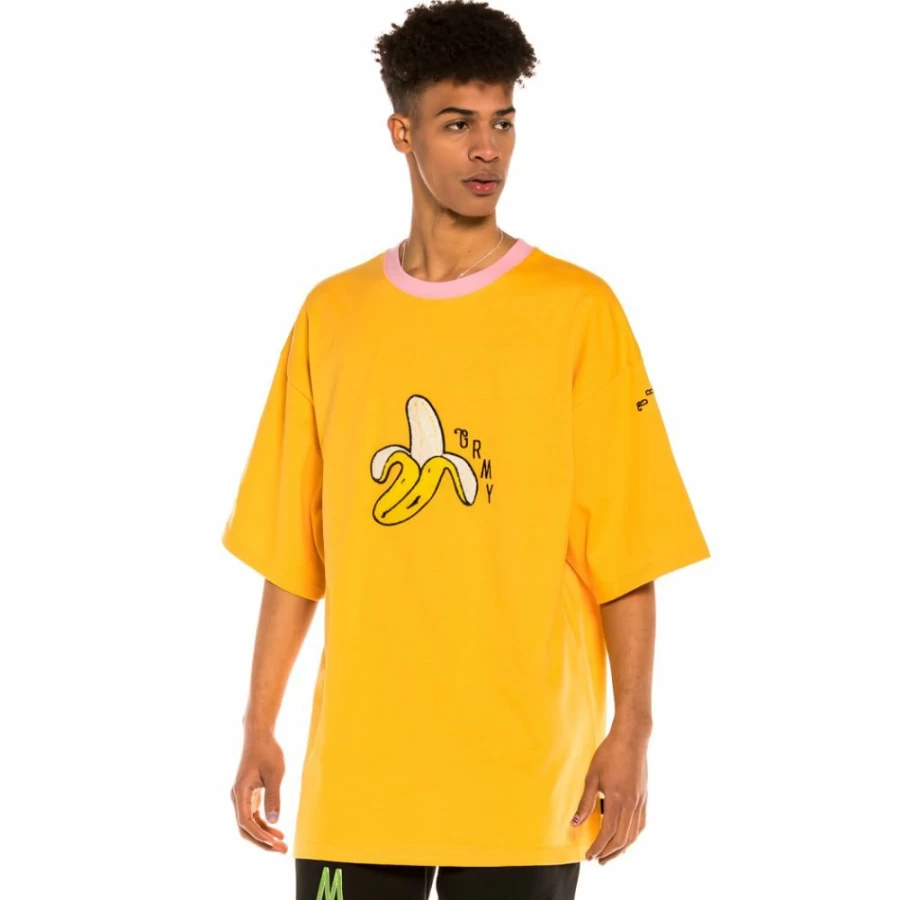 Grimey "Jungle Punch" Heavy Weight Cotton T-Shirt for Men - Yellow Casual Streetwear Tee