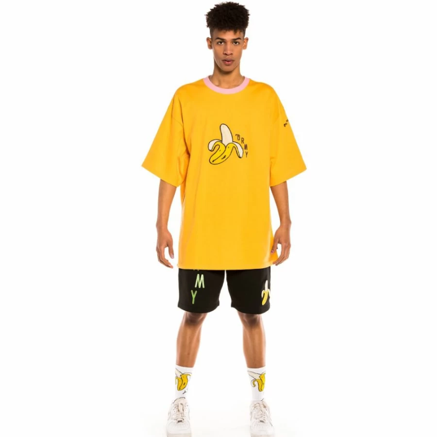 Grimey "Jungle Punch" Heavy Weight Cotton T-Shirt for Men - Yellow Casual Streetwear Tee