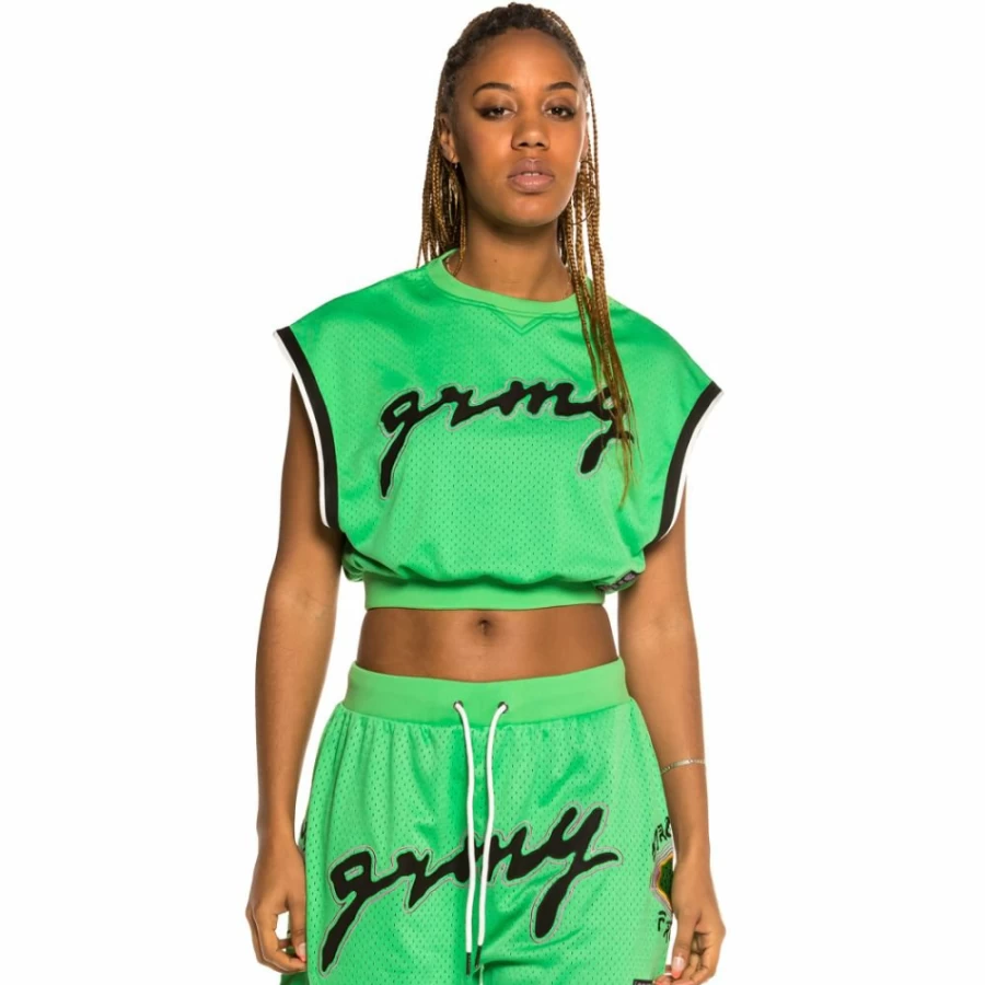 Grimey Green Mesh Top - Strange Fruit Design - Spring 2021 Fashion Trend