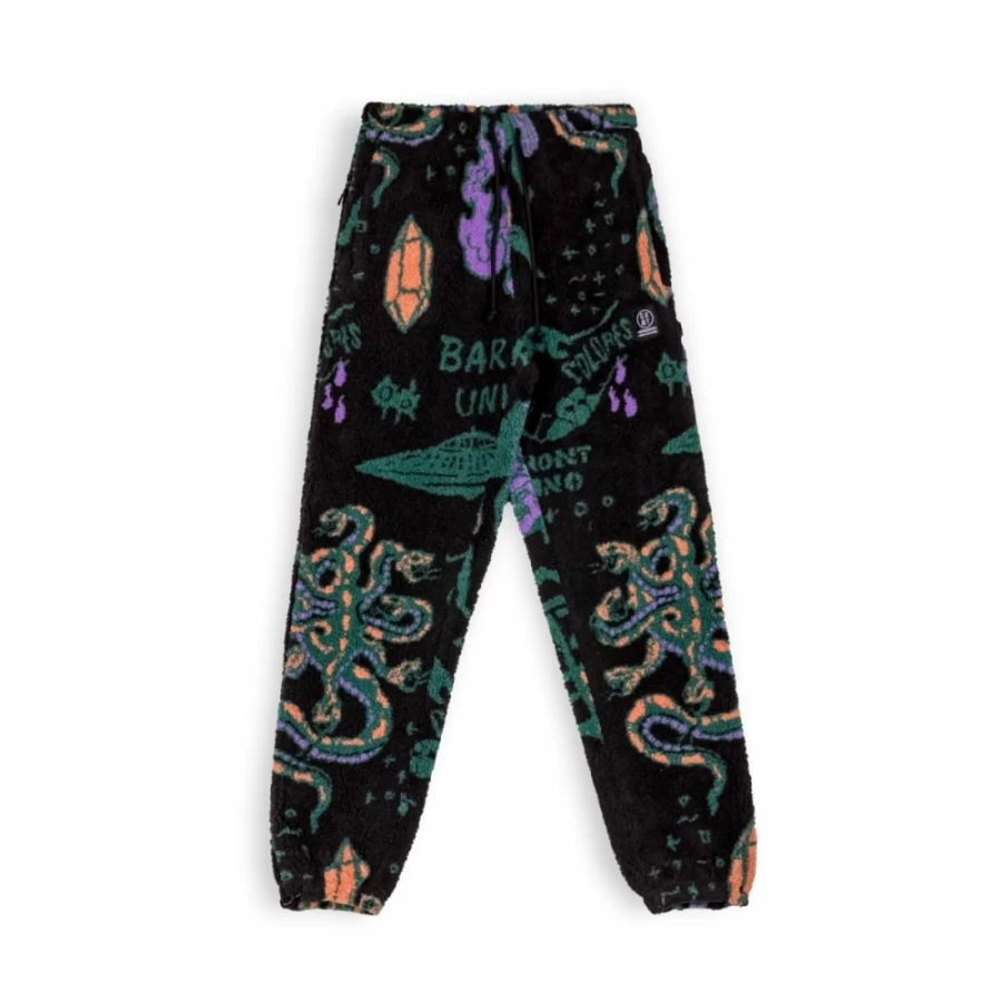 Grimey Lost Boys Jacquard Sweatpants - Black Winter 2022 Pantalon Casual Trousers