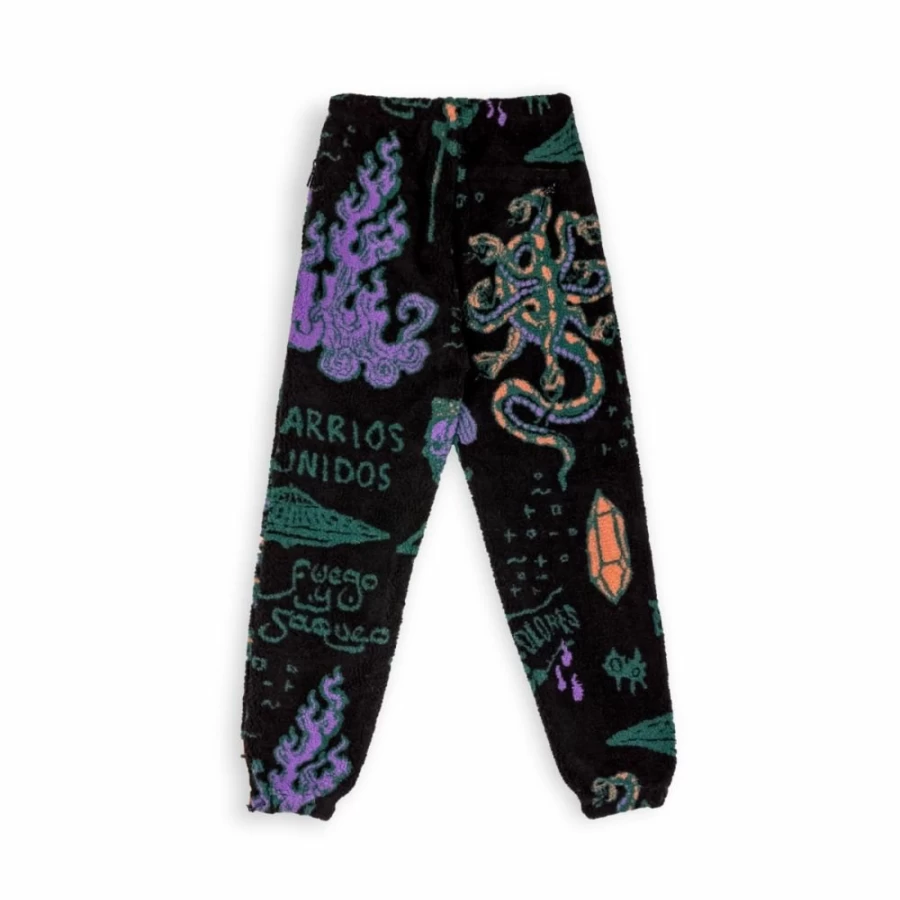 Grimey Lost Boys Jacquard Sweatpants - Black Winter 2022 Pantalon Casual Trousers
