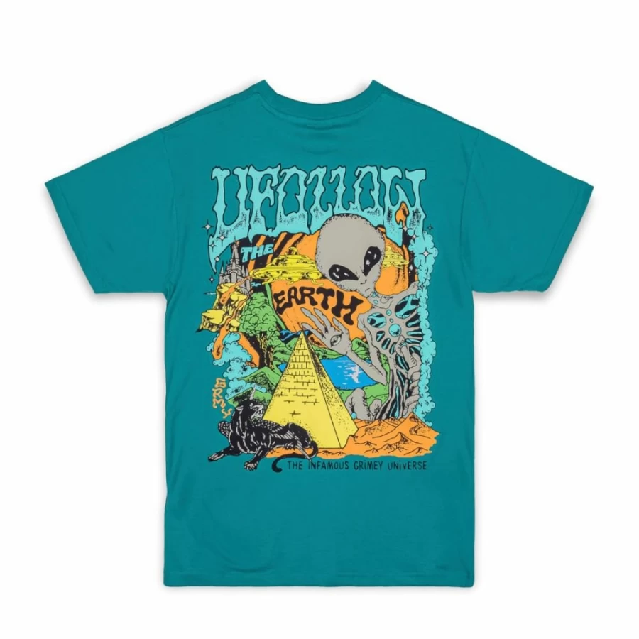 Grimey Ufollow Blue Graphic Tshirt - Spring 2023 Collection - Casual Streetwear Tee