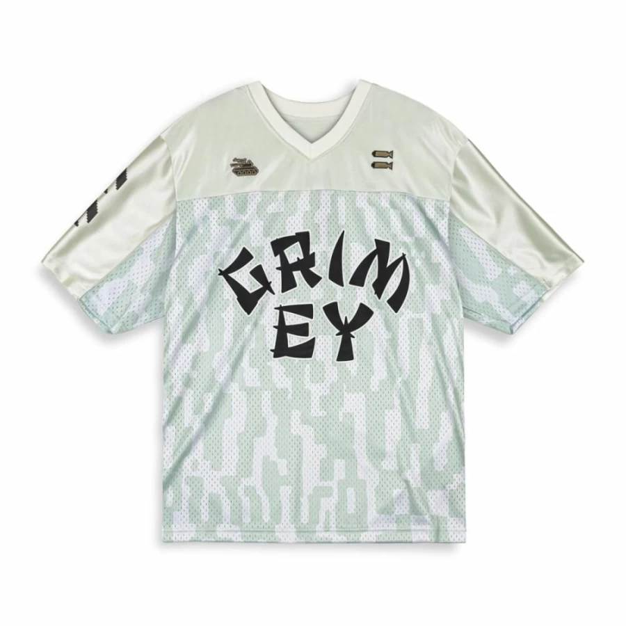 Grimey Lucky Dragon Football Mesh Jersey - White - SS24
