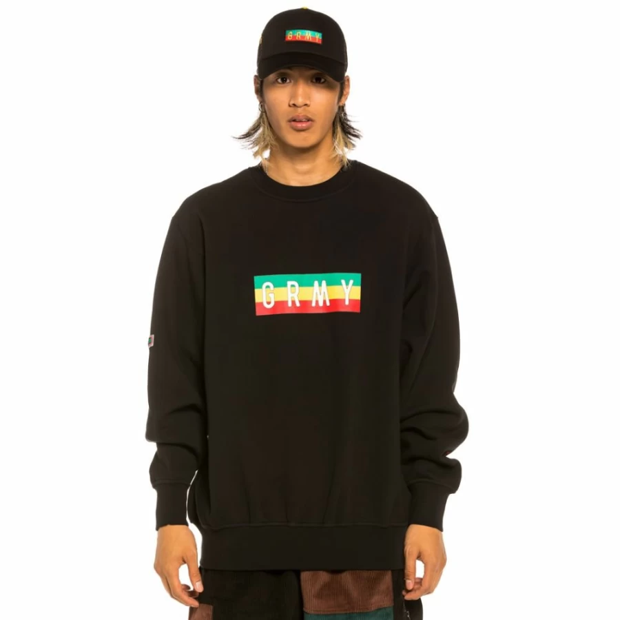 Grimey "Les Memories" Black Crewneck Sweatshirt - Winter 2021 Collection
