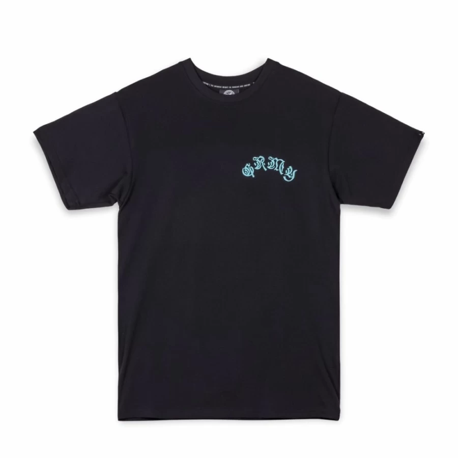 Grimey Light Me Up Fire Route Black Graphic T-Shirt - Spring 2023 Collection