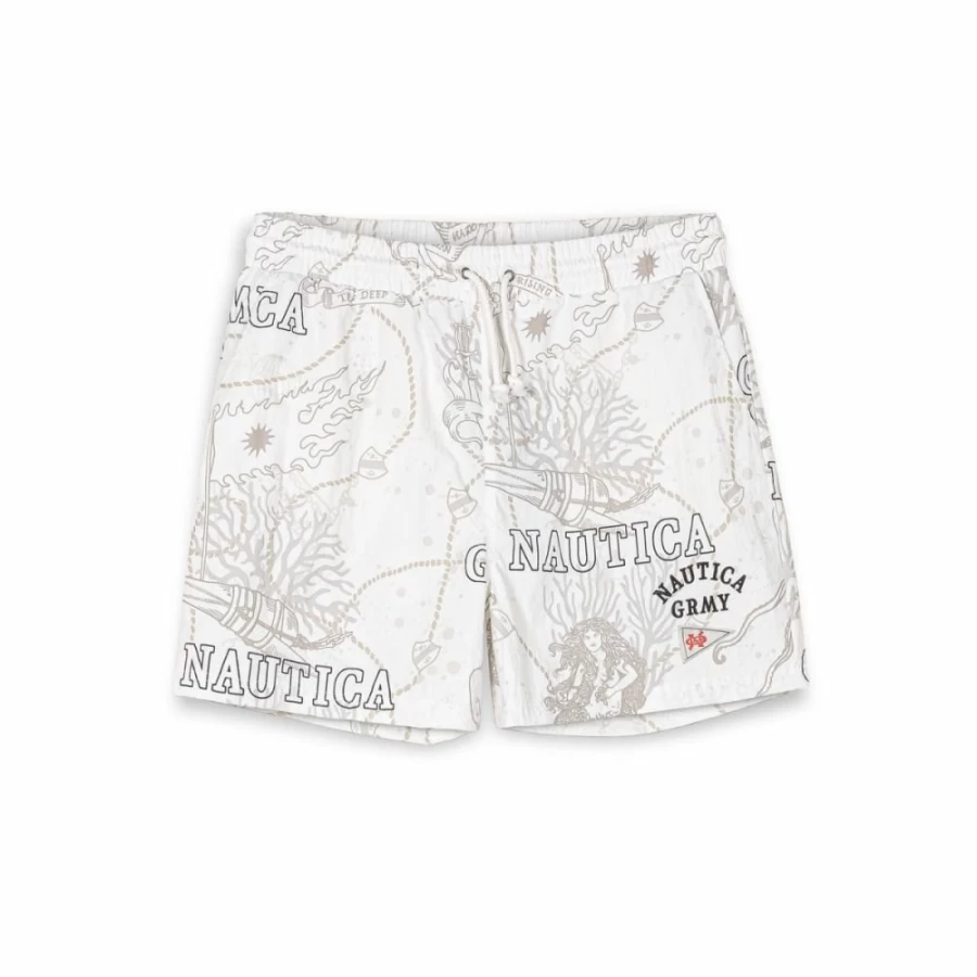 Grimey Mighty Harmonist Nautica Short Pants for Men - White - SS24 Collection