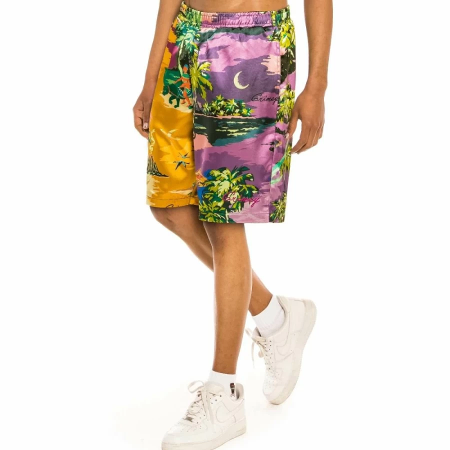 Grimey "Ocean Gateway" Multicolor Satin Shorts - Summer 2021 Collection